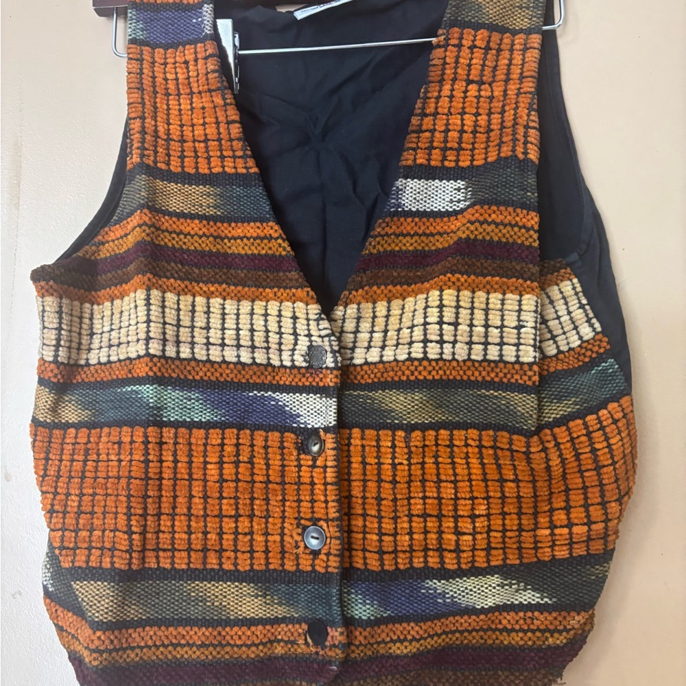 Striped Multicolor Knit Vest